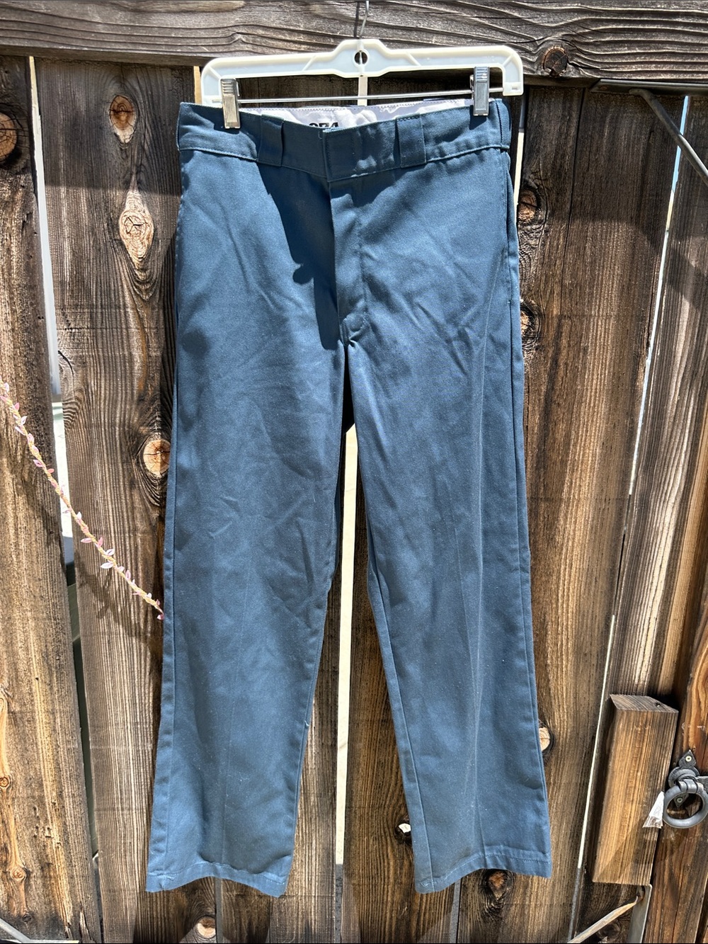 Dickies Men's Slate-Blue Work Dress Pants